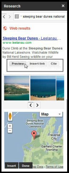 Google Docs Research Tool