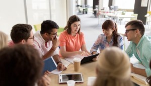 Students using technology