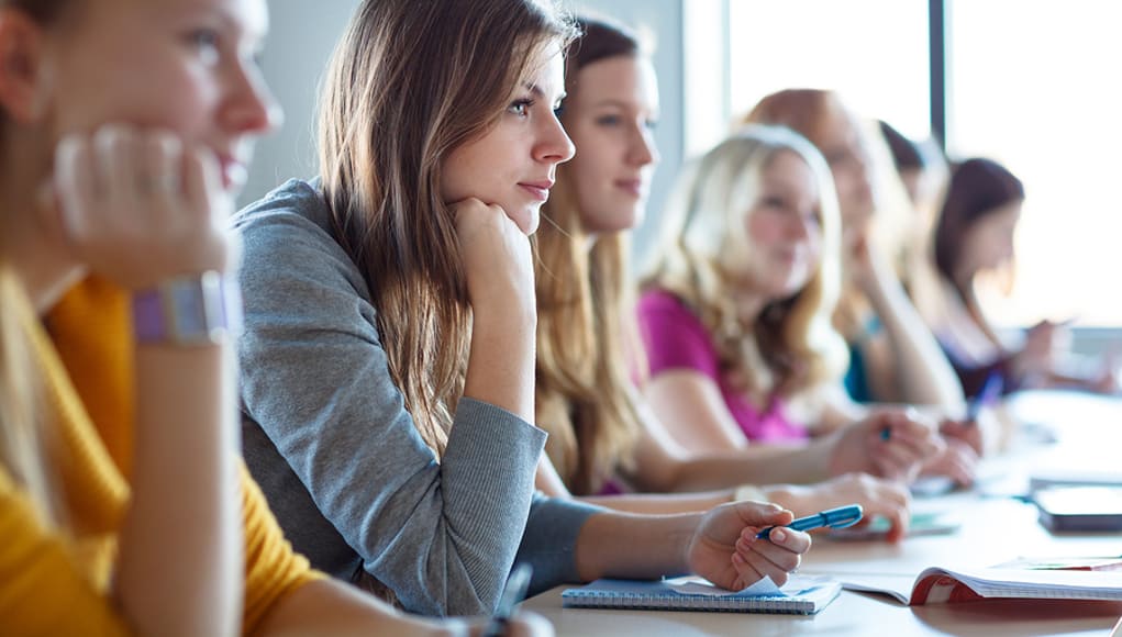 students listening