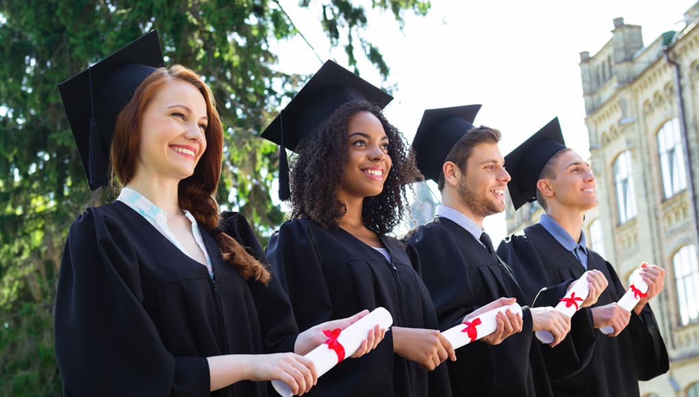 Students Standing With Diplomas at Graduation, really ready for their future