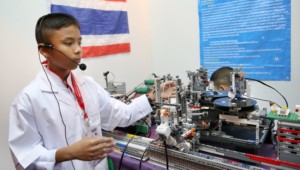 Boy engaging in STEM