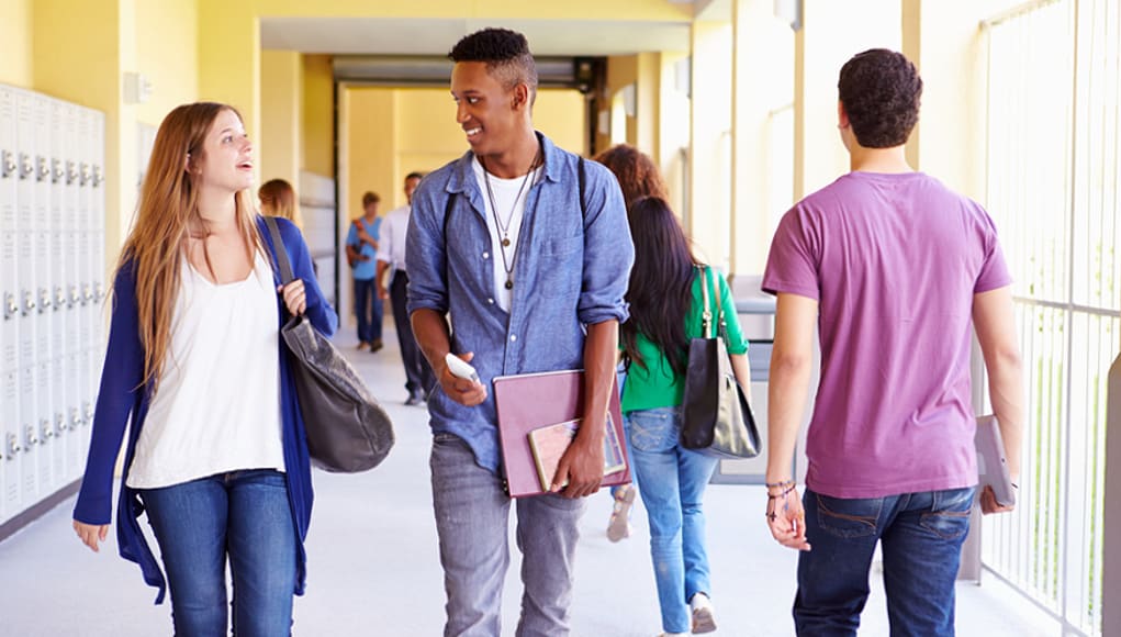 students smiling