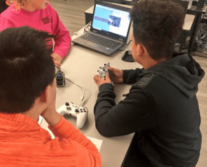 Montour School District Students coding a Cozmo robot (Justin Aglio)