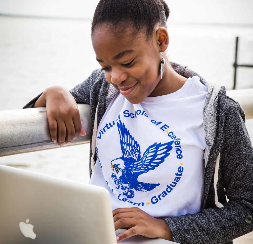 Student at laptop