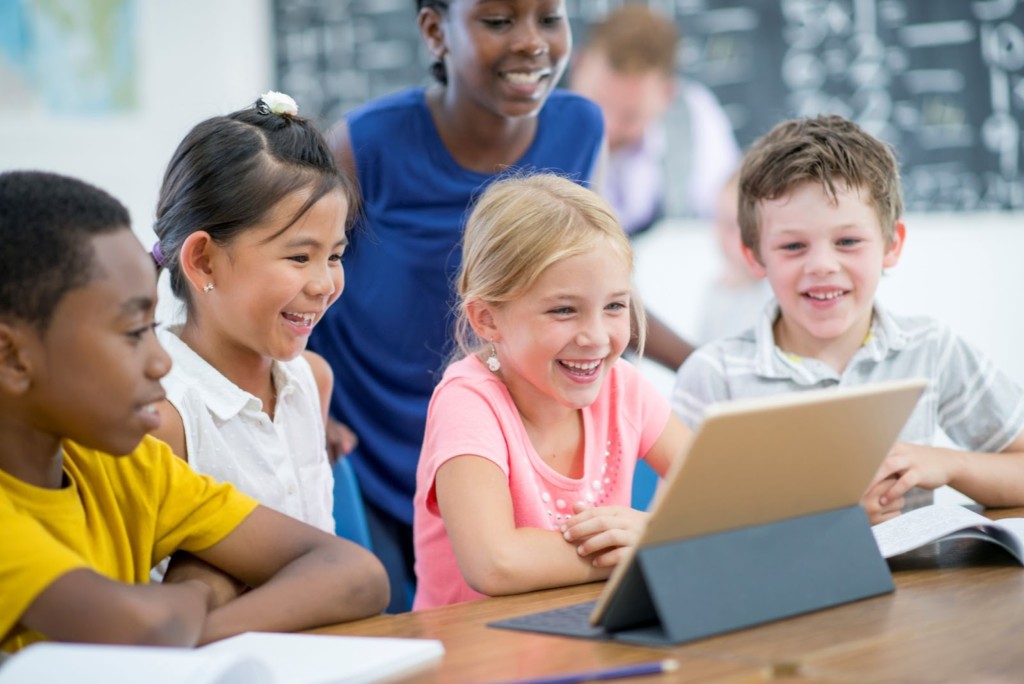 diverse students smiling